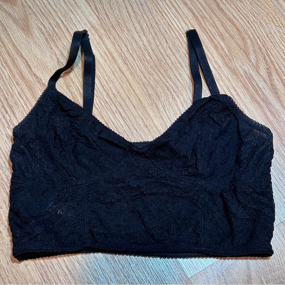Free People Intimates black lace‎ bralette XS